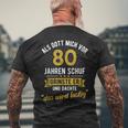 80 Geburtstag Als Gott Michor 80 Jahrenchuf T-Shirt mit Rückendruck Geschenke für alte Männer
