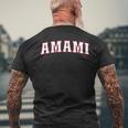 Amami Japan Nihon 日本 奄美 Amami メンズTシャツ バックプリント 高齢者への贈り物