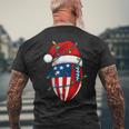 American Flag Football Light Christmas Hat Men's Back Print T-Shirt Gifts for Old Men