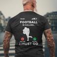 American Football Calling I Must Go ファニーコーチ メンズ レディース メンズTシャツ バックプリント 高齢者への贈り物
