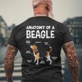 Anatomy Of A Beagle ファニービーグル メンズTシャツ バックプリント 高齢者への贈り物