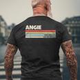 Angie パーソナライズ 名前 レトロ ヴィンテージ 70年代 80年代 90年代 誕生日 メンズTシャツ バックプリント 高齢者への贈り物