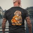 Baby Monkey Named Punchtay With Me パンチ メンズ レディース キッズ 男の子 メンズTシャツ バックプリント 高齢者への贈り物
