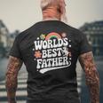 Words Best Father Pink Father’S Day メンズTシャツ バックプリント 高齢者への贈り物
