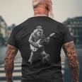 Bigfoot Playing Electric Guitar Rock On Sasquatch Men's T-shirt Back Print Gifts for Old Men