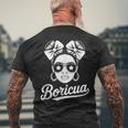 Boricua プエルトリコ ヒスパニック遺産 メンズTシャツ バックプリント 高齢者への贈り物