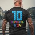 Building Bricks 10歳の誕生日 男の子 10年 マスタービルダー メンズTシャツ バックプリント 高齢者への贈り物