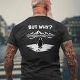 But Why Penguin Mountains Cute メンズTシャツ バックプリント 高齢者への贈り物