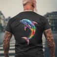 Delphin Taucher Delphine Ozeanüße Delfine Delfin T-Shirt mit Rückendruck Geschenke für alte Männer