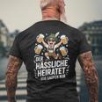 Der Hässliche Heiratet Wiraufen Nur Jga T-Shirt mit Rückendruck Geschenke für alte Männer