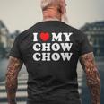 Dog I Love My Chow Chow Chow メンズTシャツ バックプリント 高齢者への贈り物