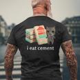 I Eat Cement 猫シャツ キッズ 面白い ダンク 猫 ミーム メンズTシャツ バックプリント 高齢者への贈り物