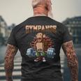 Fitness Gympanse Deadlift Workout Training Gymを行っています メンズTシャツ バックプリント 高齢者への贈り物