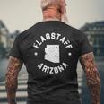 Flagstaff アリゾナギフト Az City メンズTシャツ バックプリント 高齢者への贈り物