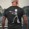 Floss Dance Flossing ダンス 足の骨折 石膏ギプス スケルトン ハロウィーン メンズTシャツ バックプリント 高齢者への贈り物