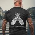 Fruit Fly Drosophila Melanogaster Forcientists メンズTシャツ バックプリント 高齢者への贈り物