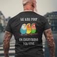 Cute Lovebirds Will Poop On All You Love メンズTシャツ バックプリント 高齢者への贈り物