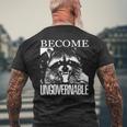 Raccoon Become Ungovernable Raccoon メンズTシャツ バックプリント 高齢者への贈り物