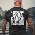 oka Gakkai For Practitioners Ofoka Gakkai メンズTシャツ バックプリント 高齢者への贈り物