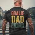 Goalie Dad Uomo Festa Del Papà Portiere Papà T-shirt da uomo con stampa posteriore Regalos para ancianos