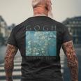 Gogh With The Flow アーモンドブロッサム ヴァン・ゴッホの絵画 メンズTシャツ バックプリント 高齢者への贈り物