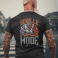 Gorilla ファッションワークアウト ビースト ジム トレーニング フィットネス 筋肉 メンズTシャツ バックプリント 高齢者への贈り物