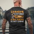 Grandpa Is My Name Ham Radio Is My Game Hamラジオ アマチュア無線 メンズTシャツ バックプリント 高齢者への贈り物