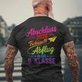 Grundschule Abschluss 2026 Tschüss Abflug In Die 5 Klasse T-Shirt mit Rückendruck Geschenke für alte Männer