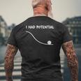 I Had Potential 面白い引用 皮肉な引用 仕事生活 メンズTシャツ バックプリント 高齢者への贈り物