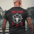 Hailatan 666 バフォメット ペンタグラム ルシファー オカルトサタニック メンズTシャツ バックプリント 高齢者への贈り物
