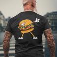 Hamburger チーズバーガー Burger Fast Food Cheeseburger Dabbing メンズTシャツ バックプリント 高齢者への贈り物