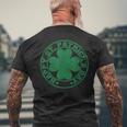 Happyt Patrick's Day Herren Damen Kinder Kleeblatt T-Shirt mit Rückendruck Geschenke für alte Männer