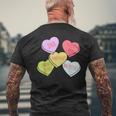 Heart Candy Forensics Science Valentines Scene Investigation Men's Back Print T-Shirt Gifts for Old Men