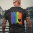 Homme Drapeau Arc-En-Ciel Couleursur La Poitrine Motif Déclaration T-shirt imprimé au dos Cadeaux pour les vieillards