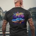 Hot Wheels Nachtstadt Im Retro-Look T-Shirt mit Rückendruck Geschenke für alte Männer