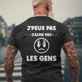 Humoristique Antiocial Humour J'aime Pas Les Gens T-shirt imprimé au dos Cadeaux pour les vieillards