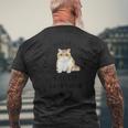 I'm Notingle I Have My Exotichorthairalentine's Day ネコ メンズTシャツ バックプリント 高齢者への贈り物