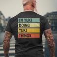 I'm Yuki Doing Yukiシングス 面白い 名言 メンズTシャツ バックプリント 高齢者への贈り物