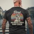 Il Miglior Papà Di Jack Russell Terrier Dad Everintage Retro Dog T-shirt da uomo con stampa posteriore Regalos para ancianos
