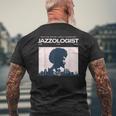Jazzologist ヴィンテージ ジャズ ミュージック ジャズ ファンク ソウル メンズTシャツ バックプリント 高齢者への贈り物