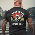 Jesus Is Mypotter ファニー ワークアウト 宗教 クリスチャン ジム メンズTシャツ バックプリント 高齢者への贈り物