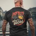 Jiu Jitsu Taco Retro Vintage Tap Outs Then Tacos Men's Back Print T-Shirt Gifts for Old Men