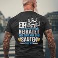Junggesellenabschied Männer Jga Poltern Herren Jga T-Shirt mit Rückendruck Geschenke für alte Männer