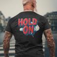 Keep Calm And Hold On コスチューム メンズTシャツ バックプリント 高齢者への贈り物