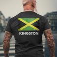 Kingston Jamaica Flag Jersey メンズTシャツ バックプリント 高齢者への贈り物