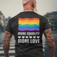 Lgbt More Equality More Lovetシャツ Lgbtq ゲイ レズビアン Lgbt メンズTシャツ バックプリント 高齢者への贈り物