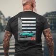 Life Picture Collection モデルと自動車 ／ エッフェル塔（1） メンズTシャツ バックプリント 高齢者への贈り物