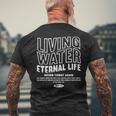 Living Water Eternal Life John 4 メンズTシャツ バックプリント 高齢者への贈り物