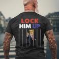 Lock Him Up Anti Trump Political メンズTシャツ バックプリント 高齢者への贈り物