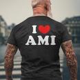 I Love Ami 私は愛する Ami メンズTシャツ バックプリント 高齢者への贈り物